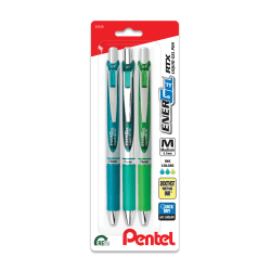 Pentel® EnerGel® Deluxe RTX Gel Pens, Medium Point, 0.7 mm, Assorted Barrels, Assorted Ink, Chill Expressions, Pack Of 3 Pens