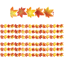 Teacher Created Resources Die-Cut Border Trim, Fall Leaves, 35' Per Pack, Set Of 6 Packs