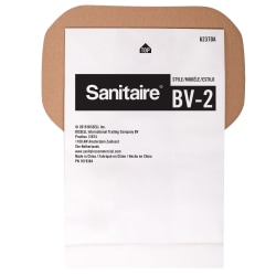 Sanitaire BV-2 Premium Paper Vacuum Bags, 6-Quart, White, Pack Of 5 Bags