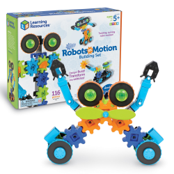 Learning Resources Gears! Gears! Gears! Robots In Motion Building Set, 116 Pieces
