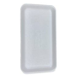 GEN Meat Trays, #1525, 3/4"H x 14-1/2"W x 8"D, White, Pack Of 250 Trays