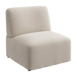 Bush Business Furniture Assemble Modular Armless Lounge Chair, Oat Fabric, Standard Delivery