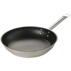 Hoffman Browne Steel Non-Stick Frying Pans, 11", Silver/Black, Pack Of 6 Pans