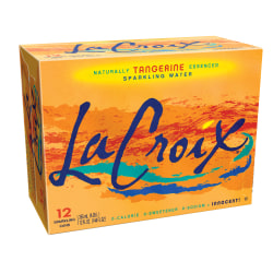 LaCroix Sparkling Water, Tangerine, 12 Oz, Case Of 12