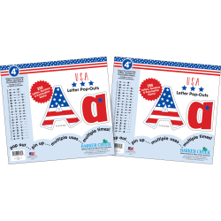 Barker Creek Letter Pop-Outs, 4", USA, Pack Of 510