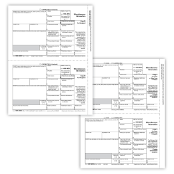 ComplyRight® 1099-MISC Tax Form Set, 3-Part, Recipient Copy Only, Pack Of 50 Forms