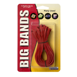 Alliance® Rubber Advantage® Rubber Bands, 7", Red, Pack Of 12