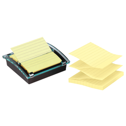 Post-it® Notes Super Sticky Pop-Up Notes With Designer Dispenser, 4" x 4", Black, Pack Of 3 Pads