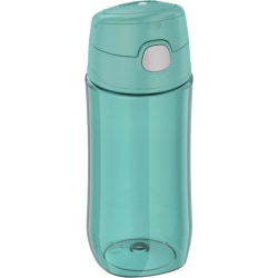 Thermos 16-Ounce FUNtainer Vacuum-Insulated Stainless Steel Bottle with Spout Lid (Aqua) - 16 fl oz - Blue, Aqua - Stainless Steel