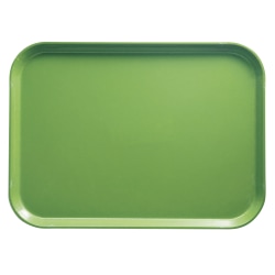 Cambro Camtray Rectangular Serving Trays, 14" x 18", Lime-Ade, Pack Of 12 Trays
