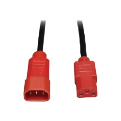 Eaton Tripp Lite Series PDU Power Cord, C13 to C14 - 10A, 250V, 18 AWG, 4 ft. (1.22 m), Red - Power extension cable - IEC 60320 C14 to power IEC 60320 C13 - AC 100-250 V - 10 A - 4 ft - black, red