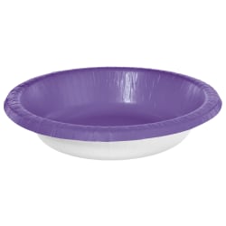 Amscan Paper Bowls, 20 Oz, New Purple, 20 Bowls Per Box, Case Of 5 Boxes