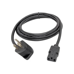 Eaton Tripp Lite Series Piggyback Extension Cord, NEMA 5-15P/5-15R to C13 - 13A, 125V, 16 AWG, 6 ft. (1.83 m), Black - Power cable - power IEC 60320 C13 to NEMA 5-15 - AC 110 V - 6 ft - molded - black