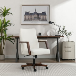 Finch NEO ONE Ergonomic Fabric Hi-Back Executive Office Chair, Cream