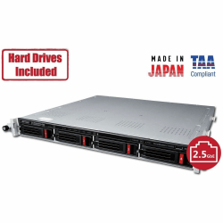 Buffalo TeraStation 3420RN Rackmount 8TB NAS Hard Drives Included (2 x 4TB, 4 Bay) - Annapurna Labs Alpine AL-214 1.40 GHz - 4 x HDD Supported - 2 x HDD Installed - 8 TB Installed HDD Capacity - 1 GB RAM DDR3 SDRAM - Serial ATA/600 Controller