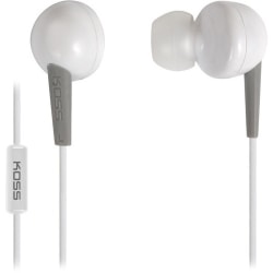 Koss KEB6i Earset - Stereo - Mini-phone (3.5mm) - Wired - 32 Ohm - 60 Hz - 20 kHz - Earbud - Binaural - In-ear - 3.94 ft Cable - White