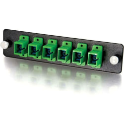 C2G Q-Series Fiber Distribution System 12-STRAND, SC, ZIRCONIA INSERT, SM, APC, GREEN SC - Patch panel adapter - green