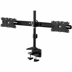 Amer AMR2C32 Clamp Mount for Monitor - Landscape/Portrait - TAA Compliant - Height Adjustable - 2 Display(s) Supported - 32" Screen Support - 27 lb Load Capacity - 75 x 75, 100 x 100, 200 x 200 - VESA Mount Compatible