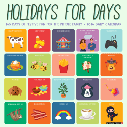 2026 Willow Creek Press Humor & Comics Monthly Wall Calendar, 12" x 12", Holidays for Days, January To December, 51481