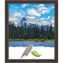 Amanti Art Rectangular Wood Picture Frame, 23" x 27", Matted For 20" x 24", Ashton Black