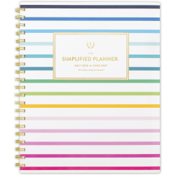 Simplified by Emily Ley for AT-A-GLANCE® Academic 2026-2027 Weekly Monthly Planner, Happy Stripe, Large, 8 1/2" x 11"