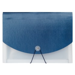 Office Depot® Brand Twin-Tone Poly Expanding File, 7" Expansion, Letter Size, Clear/Blue