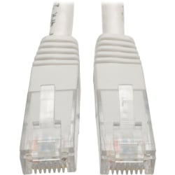 Tripp Lite Cat6 Cat5e Gigabit Molded Patch Cable RJ45 M/M White 550Mh 100ft 100' -1x RJ-45 Male Network - N200100WH