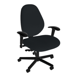 Stimatic Extra Large Scale Ergonomic Fabric High Back Manager Chair, Black