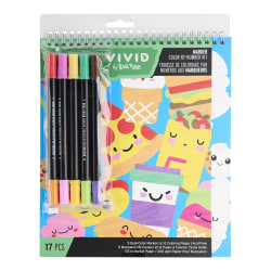 Vivid by Brea Reese Marker Color-By-Number Kit, Kawaii Food, Total Qty 1