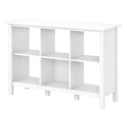 Bush Furniture Broadview 30"H 6-Cube Storage Bookcase, Pure White, Standard Delivery