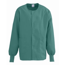 Medline ComfortEase™ Unisex Warm-Up Scrub Jacket, XS, Evergreen