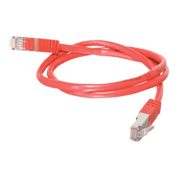 C2G 50ft Cat5e Snagless Shielded (STP) Ethernet Network Patch Cable - Red - Patch cable - RJ-45 (M) to RJ-45 (M) - 50 ft - STP - CAT 5e - molded, stranded - red