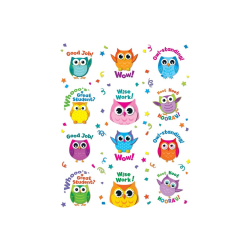Carson-Dellosa Education Motivational - Decoration adhesive - owl - colorful owl motivators - assorted (pack of 72)