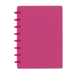 TUL® Discbound Notebook With Soft-Touch Cover, Junior Size, Narrow Ruled, 60 Sheets, Pink