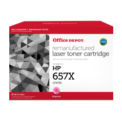 Office Depot Brand® Remanufactured High-Yield Magenta Toner Cartridge Replacement For HP 657X, OD657XM