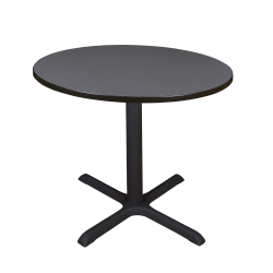Regency Cain Round X-Base Breakroom Table, 29"H x 42"W x 42"D, Gray