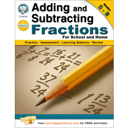 Mark Twain Adding and Subtracting Fractions Workbook, Grades 5-8