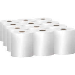 Scott® Hardwound 1-Ply Paper Towels, 60% Recycled, 1000' Per Roll, Pack Of 12 Rolls