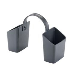 Bostitch Antimicrobial Classroom Pencil Caddy With Handle, 4-3/4"H x 7"W x 2-1/2"D, Gray