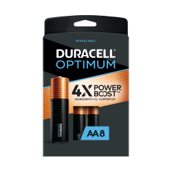 Duracell® Optimum AA Alkaline Batteries, Pack Of 8
