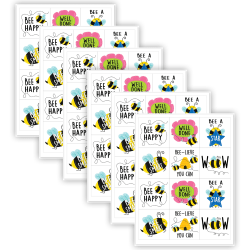 Creative Teaching Press Reward Stickers, 1-1/2", Bees, 60 Stickers Per Pack, Set Of 6 Packs