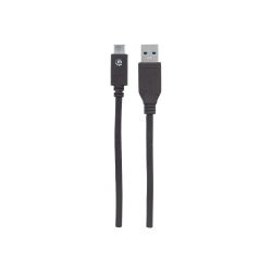 Manhattan USB-C to USB-A Cable, 1m, Male to Male, 10 Gbps (USB 3.2 Gen2 aka USB 3.1), 3A (fast charging), SuperSpeed+ USB, Black, Lifetime Warranty, Polybag - USB cable - 24 pin USB-C (M) to USB Type A (M) - USB 3.1 Gen 2 - 3 A - 3.3 ft - black