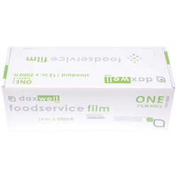 Daxwell Food Film Wrap, 12" x 2,000', Clear