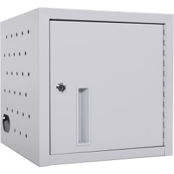 Luxor 8-Tablet Wall/Desk Charging Station, 14"H x 14"W x 14"D, Light Gray