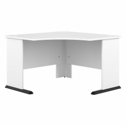 Bush® Business Furniture Studio A 48"W Corner Computer Desk, White, Standard Delivery