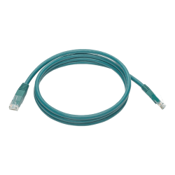 Tripp Lite 5ft Cat6 Gigabit Molded Patch Cable RJ45 M/M 550MHz 24 AWG Green - 1 x RJ-45 Male Network - Gold-plated Contacts - Green