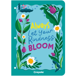 Crayola® 1-Subject Notebook, 10-1/2" x 7-1/2", Wide Rule, 70 Sheets, Kindness Bloom