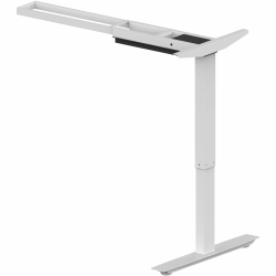 Lorell Sit-Stand 3rd-Leg Base, 45"H x 51-6/10"W x 26-4/10"D, Silver