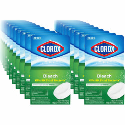 Clorox Ultra Clean Toilet Tablets Bleach - 3.50 oz (0.22 lb) - 2 / Pack - 840 / Pallet - White