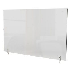 Ghent Partition Extender, With Screws, 18"H x 42"W x 13/16"D, Clear